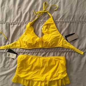 Michael Kors Yellow Bikini Set Swimwear